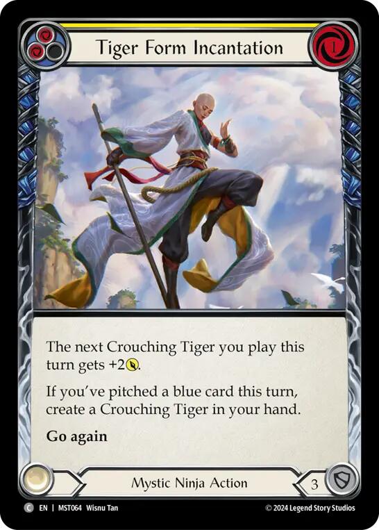 Tiger Form Incantation (Yellow) [MST064] (Part the Mistveil)  Rainbow Foil | GnG Games