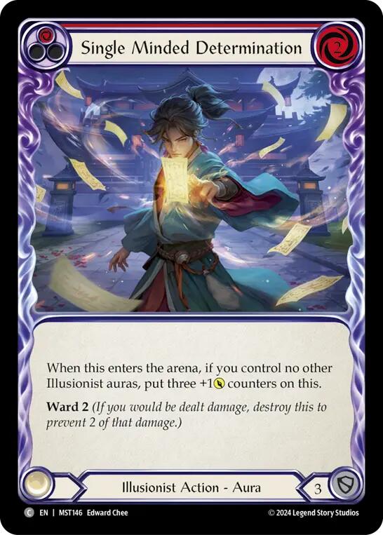 Single Minded Determination (Red) [MST146] (Part the Mistveil)  Rainbow Foil | GnG Games