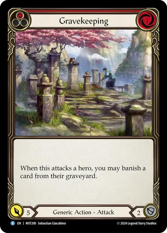 Gravekeeping (Red) [MST200] (Part the Mistveil)  Rainbow Foil | GnG Games