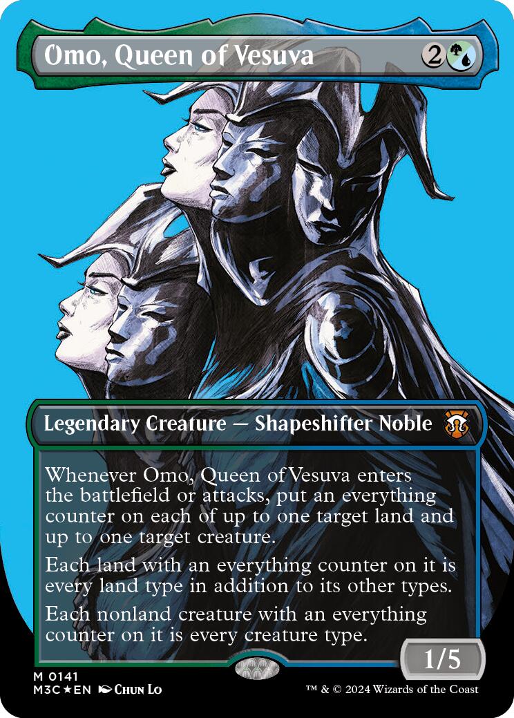 Omo, Queen of Vesuva (Borderless) (Ripple Foil) [Modern Horizons 3 Commander] | GnG Games