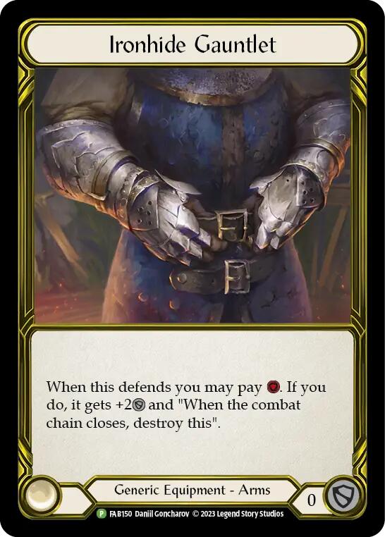 Ironhide Gauntlet (Golden) [FAB150] (Promo)  Cold Foil | GnG Games