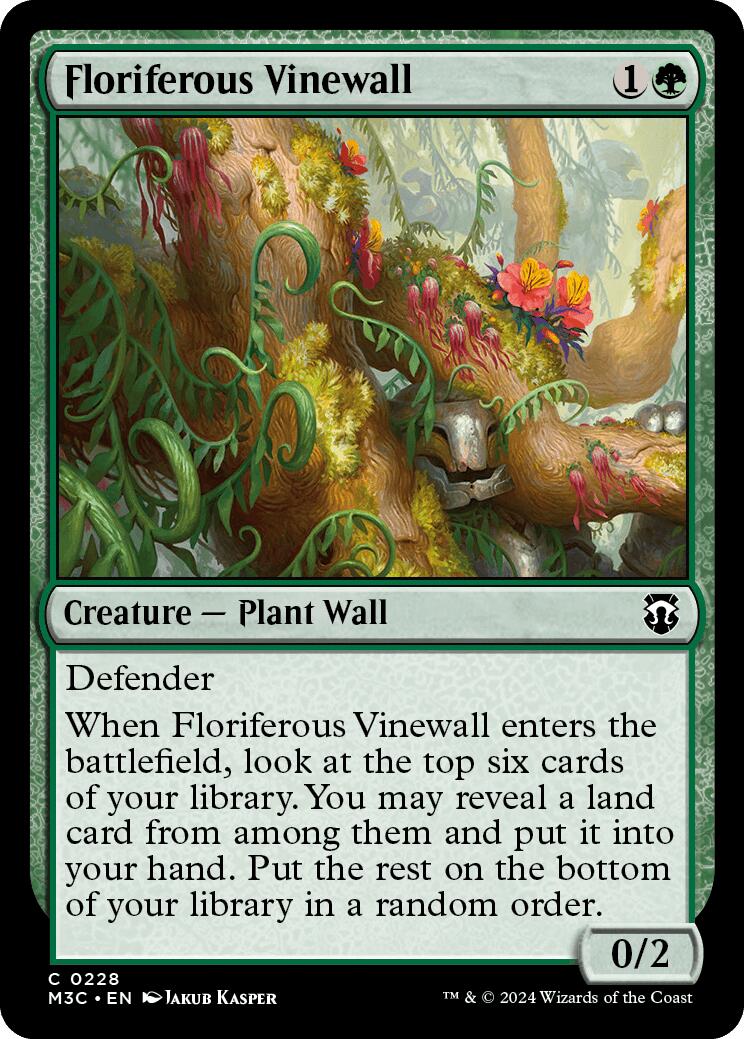 Floriferous Vinewall [Modern Horizons 3 Commander] | GnG Games