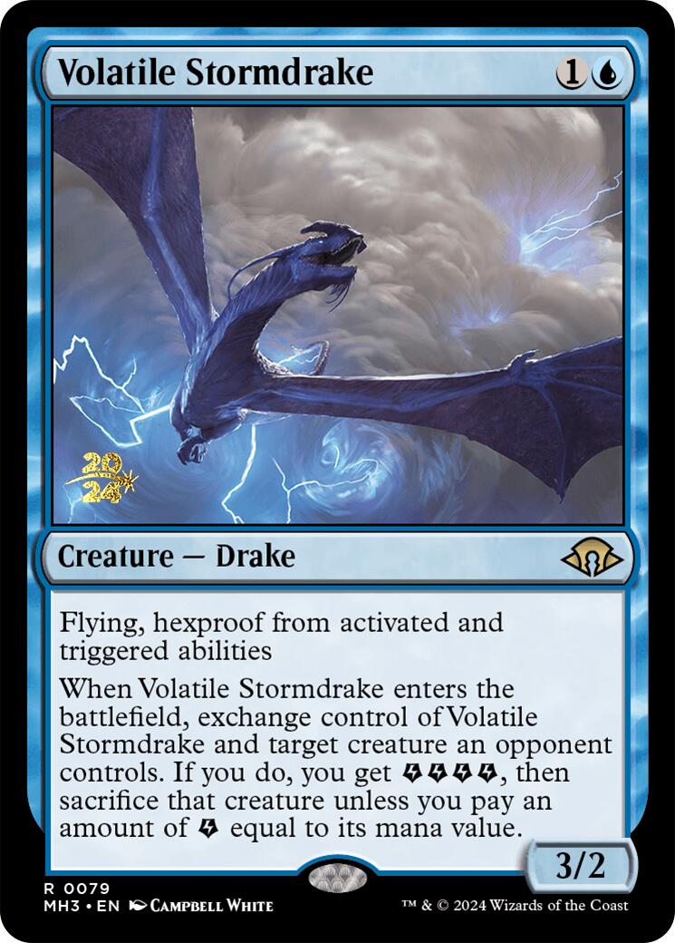 Volatile Stormdrake [Modern Horizons 3 Prerelease Promos] | GnG Games