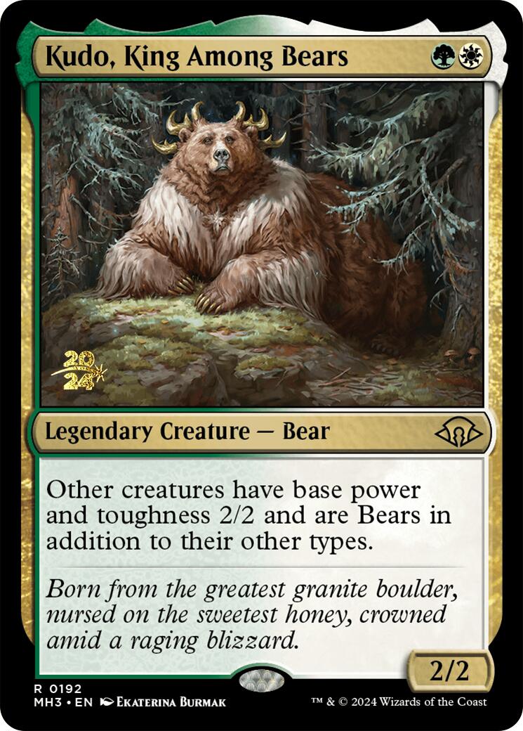 Kudo, King Among Bears [Modern Horizons 3 Prerelease Promos] | GnG Games