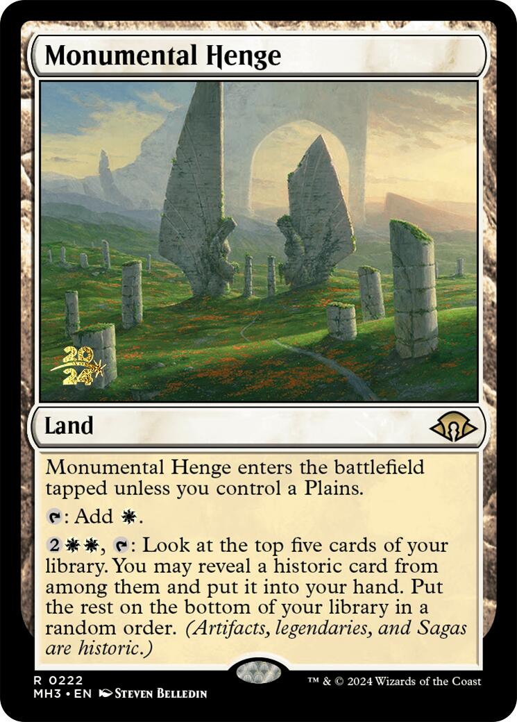 Monumental Henge [Modern Horizons 3 Prerelease Promos] | GnG Games