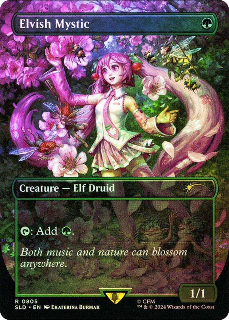 Elvish Mystic (0805 - Japanese Rainbow Foil) [Secret Lair Drop Series] | GnG Games