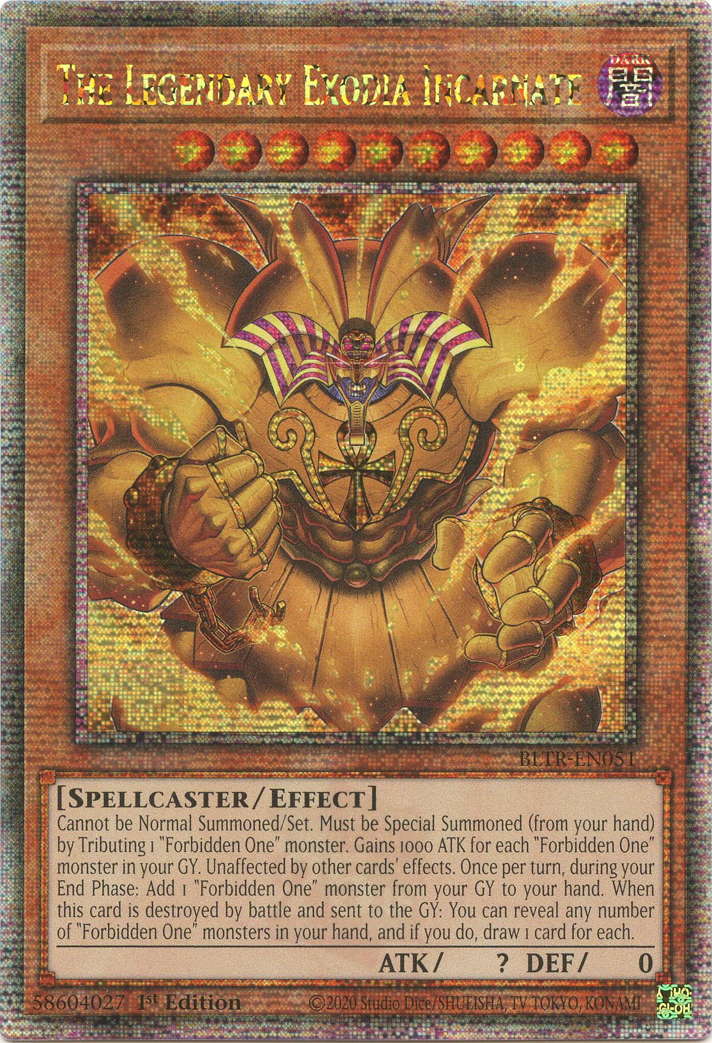 The Legendary Exodia Incarnate (Quarter Century Secret Rare) [BLTR-EN051] Quarter Century Secret Rare | GnG Games