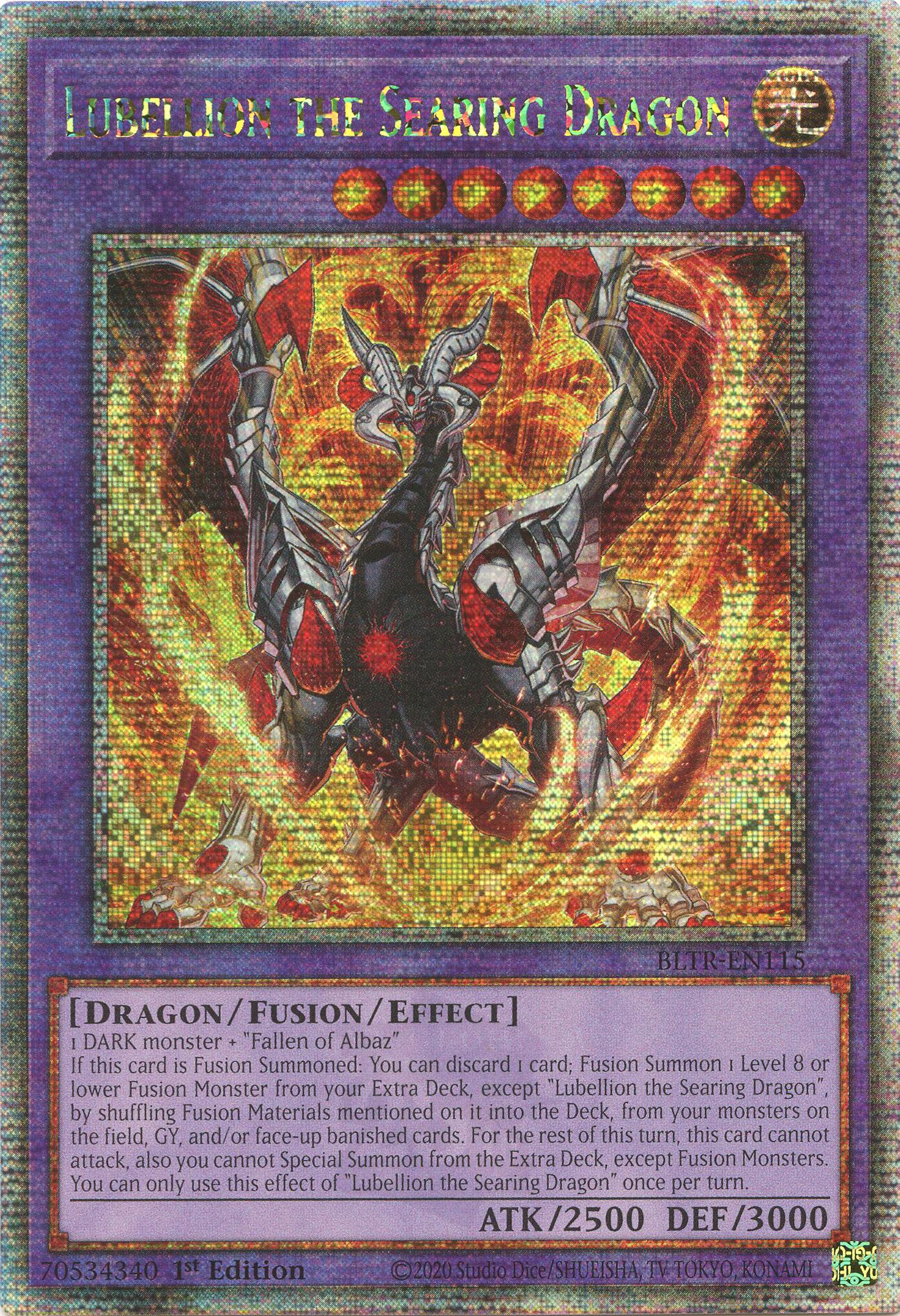 Lubellion the Searing Dragon (Quarter Century Secret Rare) [BLTR-EN115] Quarter Century Secret Rare | GnG Games