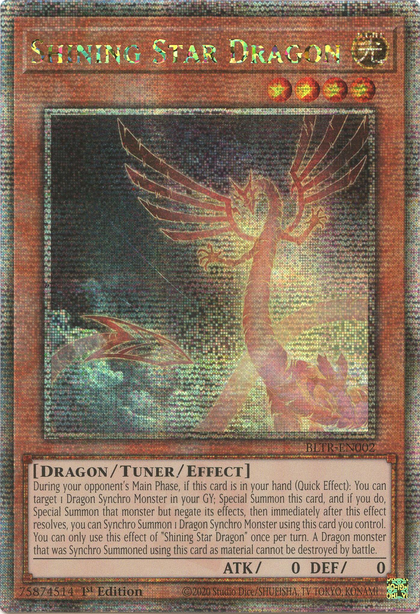 Shining Star Dragon (Quarter Century Secret Rare) [BLTR-EN002] Quarter Century Secret Rare | GnG Games