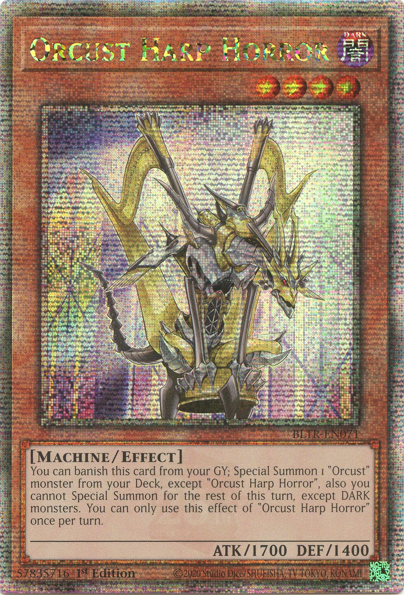 Orcust Harp Horror (Quarter Century Secret Rare) [BLTR-EN071] Quarter Century Secret Rare | GnG Games