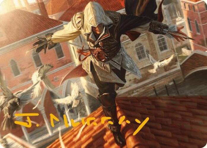 Ezio, Blade of Vengeance Art Card (Gold-Stamped Signature) [Assassin's Creed Art Series] | GnG Games