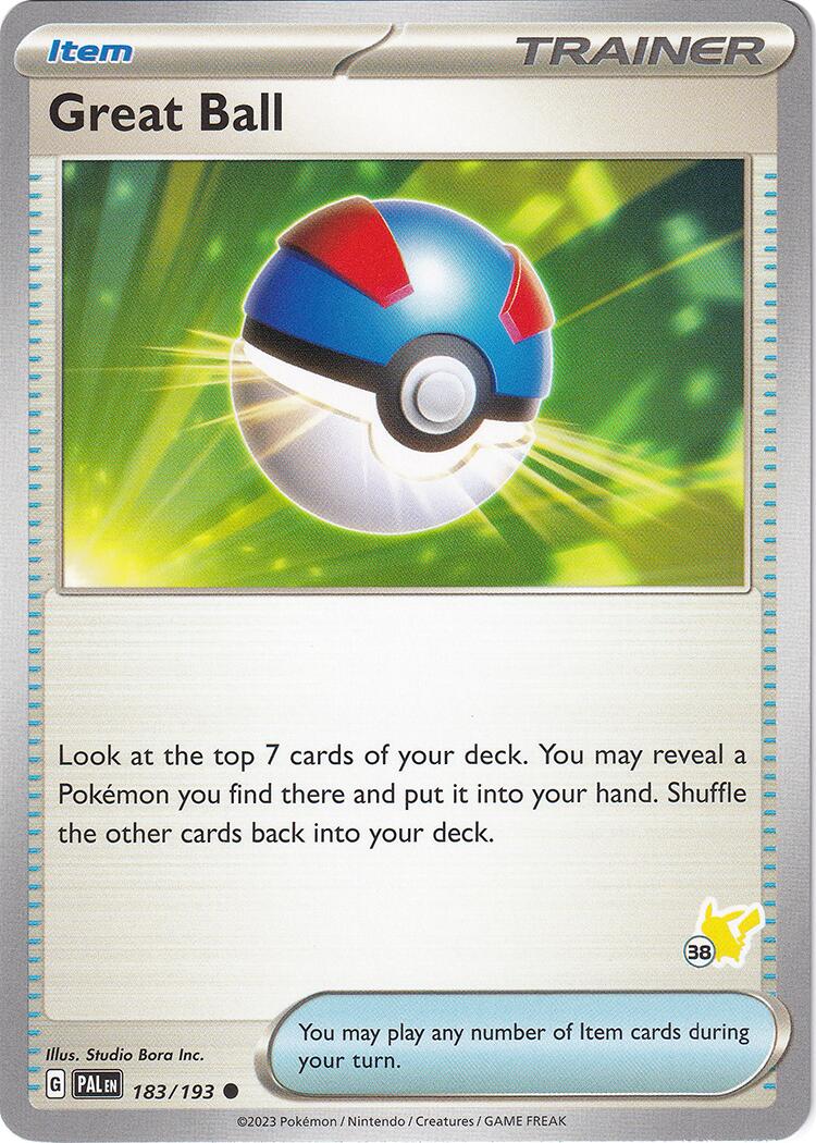 Great Ball (183/193) (Pikachu Stamp #38) [Battle Academy 2024] | GnG Games