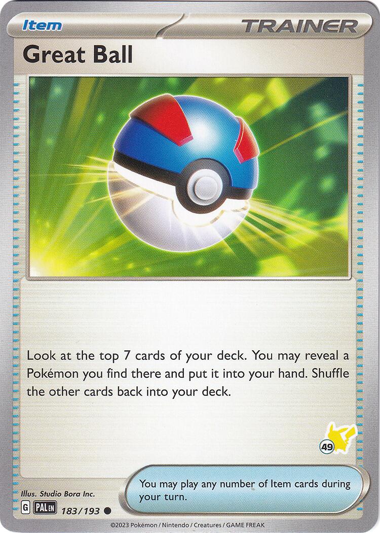 Great Ball (183/193) (Pikachu Stamp #49) [Battle Academy 2024] | GnG Games