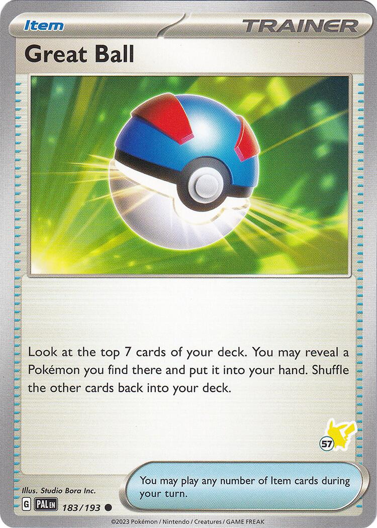 Great Ball (183/193) (Pikachu Stamp #57) [Battle Academy 2024] | GnG Games