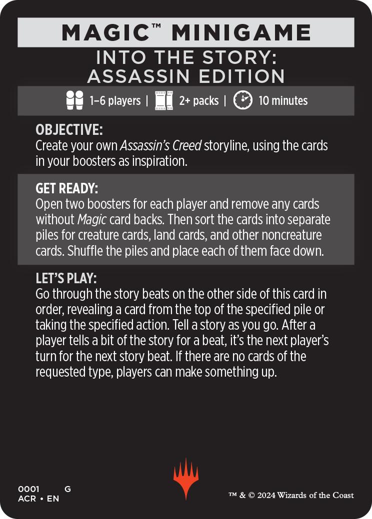 Into The Story: Assassin Edition (Magic Minigame) [Assassin's Creed Minigame] | GnG Games