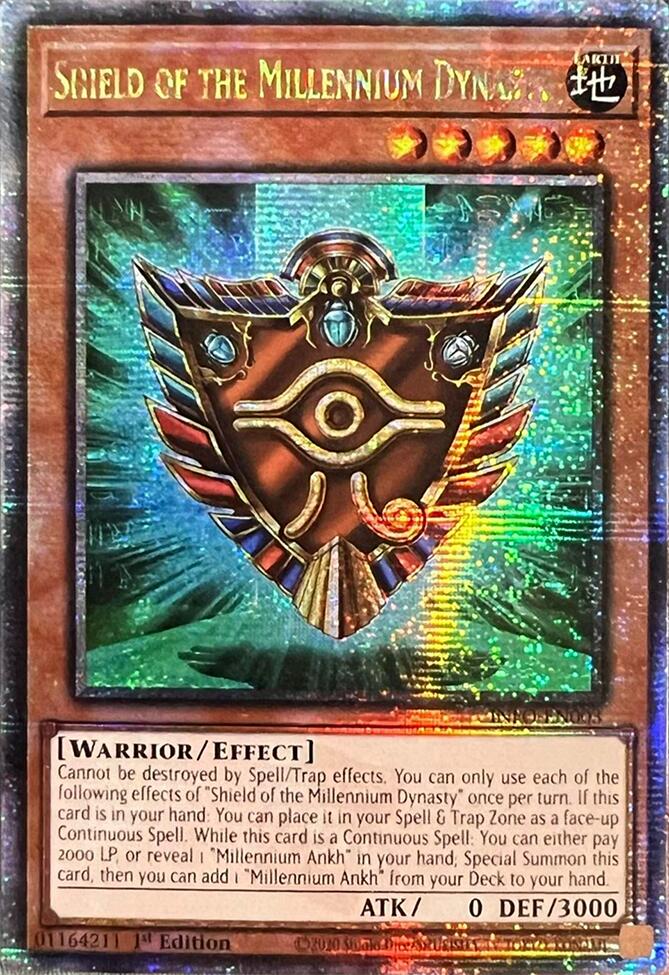 Shield of the Millennium Dynasty (Quarter Century Secret Rare) [INFO-EN003] Quarter Century Secret Rare | GnG Games