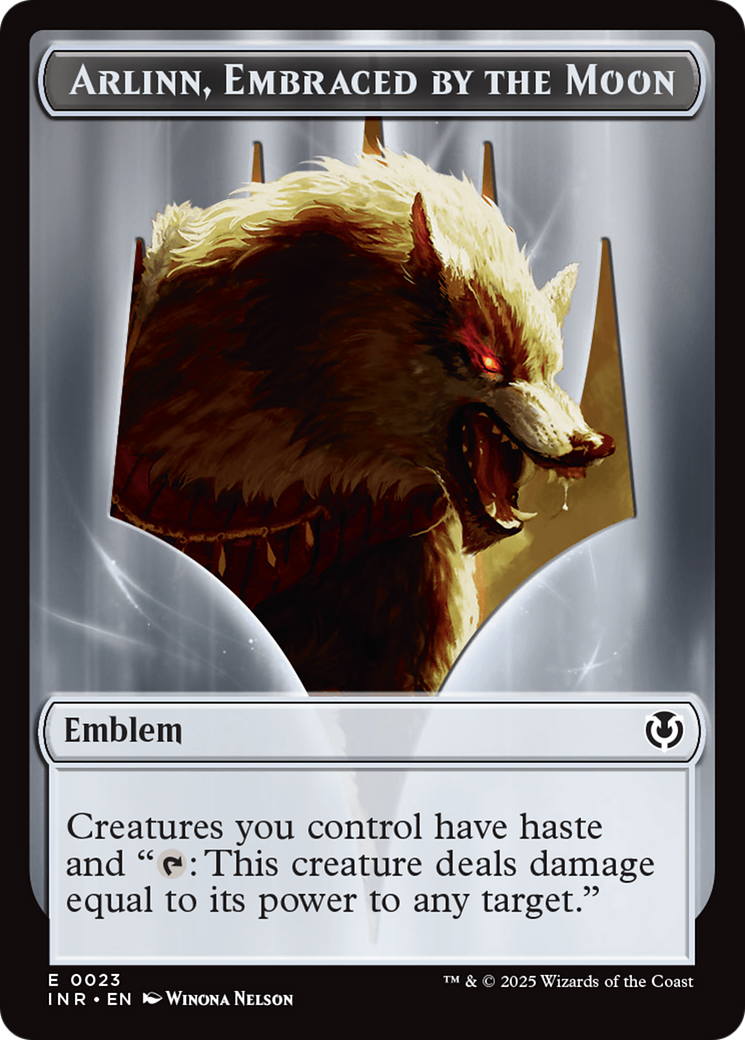 Wolf (0018) // Emblem - Arlinn, Embraces by the Moon Double-Sided Token [Innistrad Remastered Tokens] | GnG Games