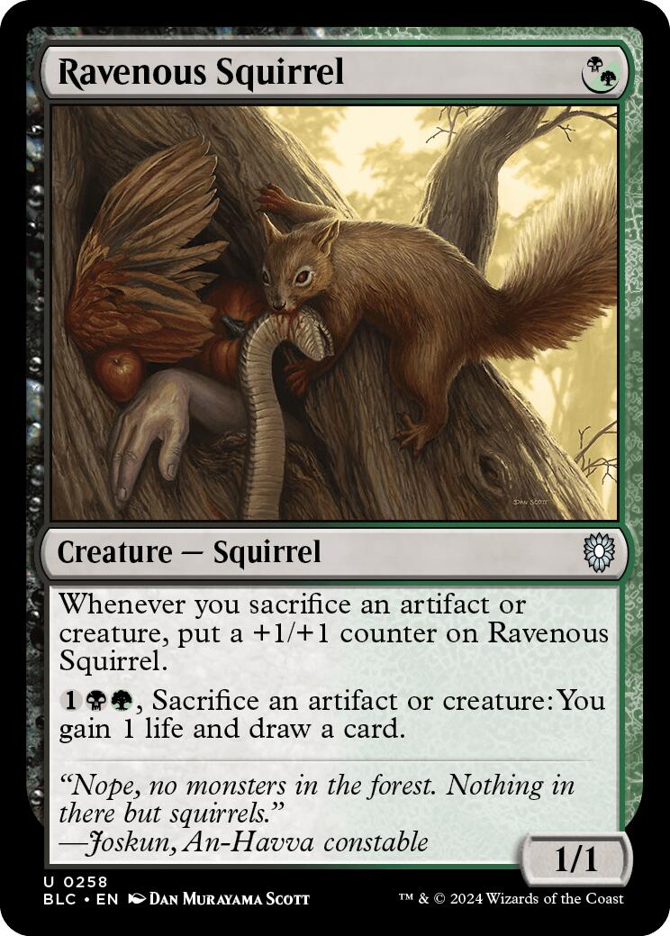 Ravenous Squirrel [Bloomburrow Commander] | GnG Games