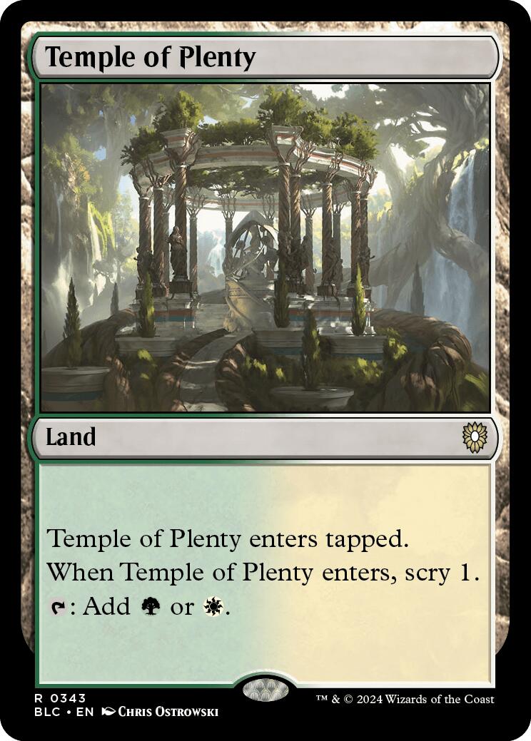 Temple of Plenty [Bloomburrow Commander] | GnG Games