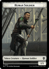 Human Soldier // Wolf (035) Double-Sided Token [Bloomburrow Commander Tokens] | GnG Games