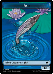 Bird (011) // Fish Double-Sided Token [Bloomburrow Commander Tokens] | GnG Games