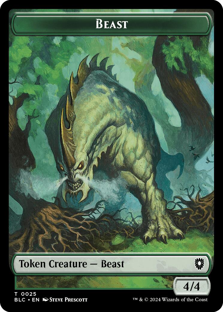 Cat // Beast (025) Double-Sided Token [Bloomburrow Commander Tokens] | GnG Games