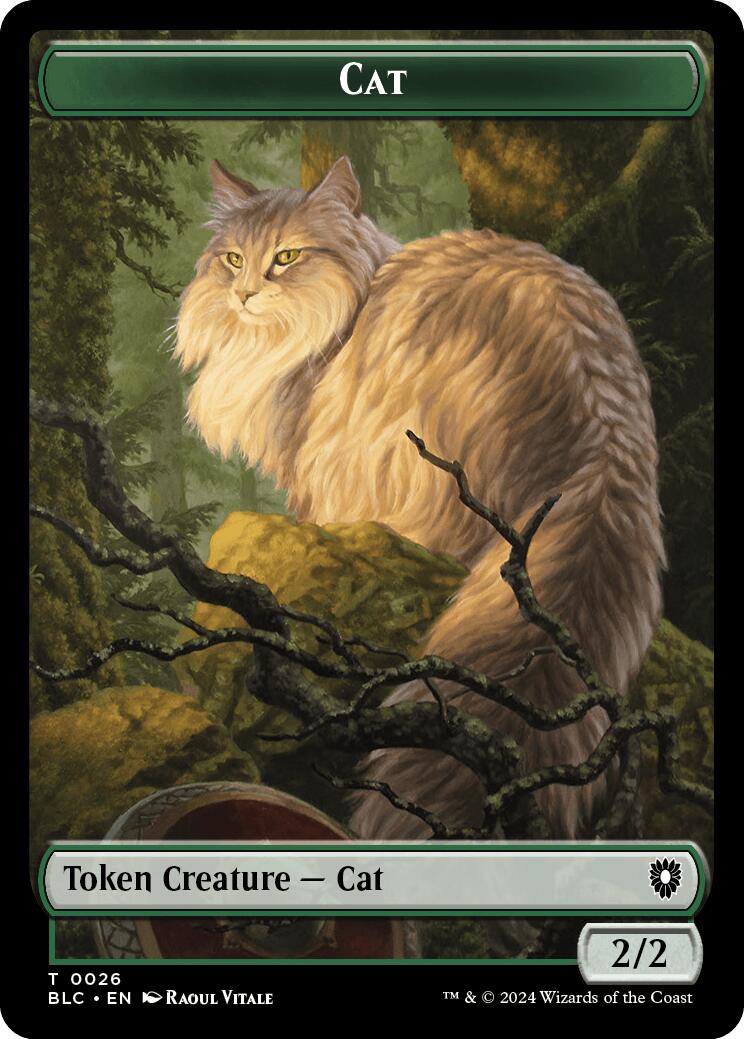 Cat // Beast (025) Double-Sided Token [Bloomburrow Commander Tokens] | GnG Games