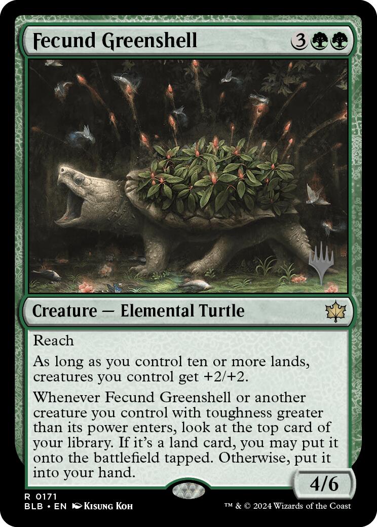 Fecund Greenshell (Promo Pack) [Bloomburrow Promos] | GnG Games