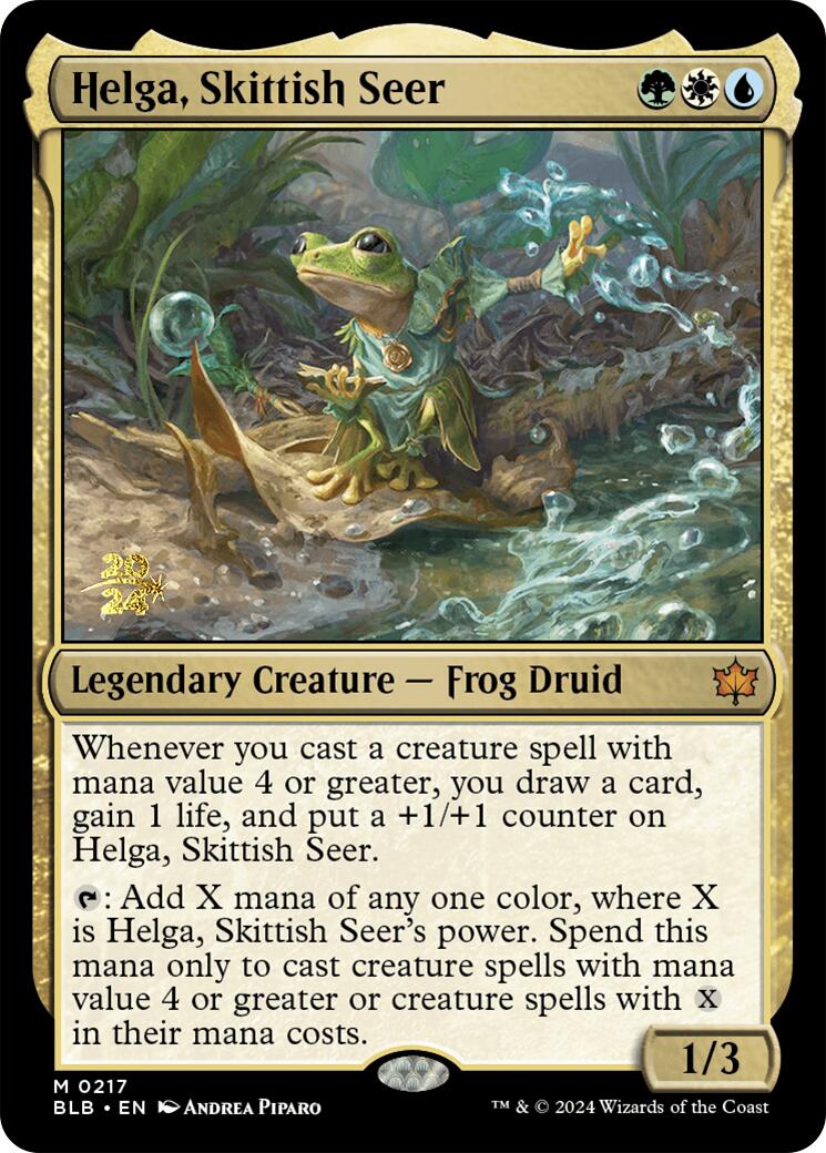 Helga, Skittish Seer [Bloomburrow Prerelease Promos] | GnG Games