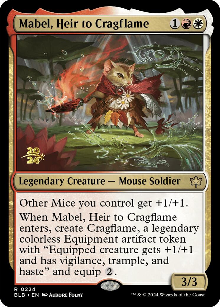 Mabel, Heir to Cragflame [Bloomburrow Prerelease Promos] | GnG Games