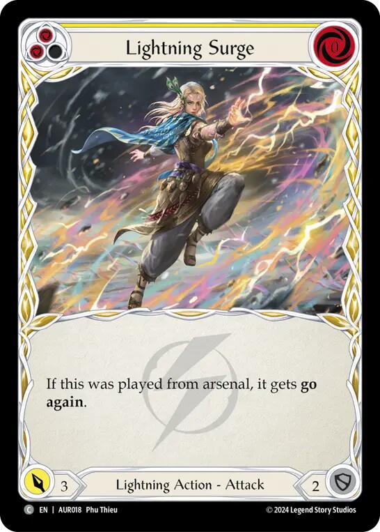 Lightning Surge (Yellow) [AUR018] (1st Strike) | GnG Games