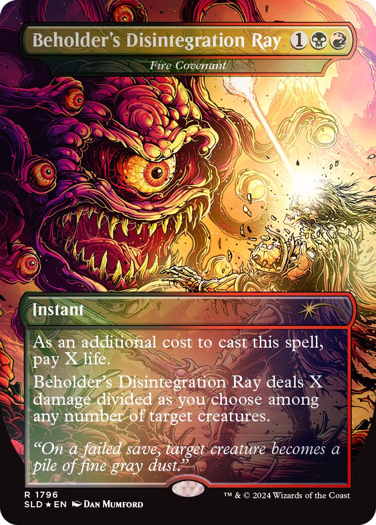 Beholder's Disintegration Ray - Fire Covenant (Rainbow Foil) [Secret Lair Drop Series] | GnG Games