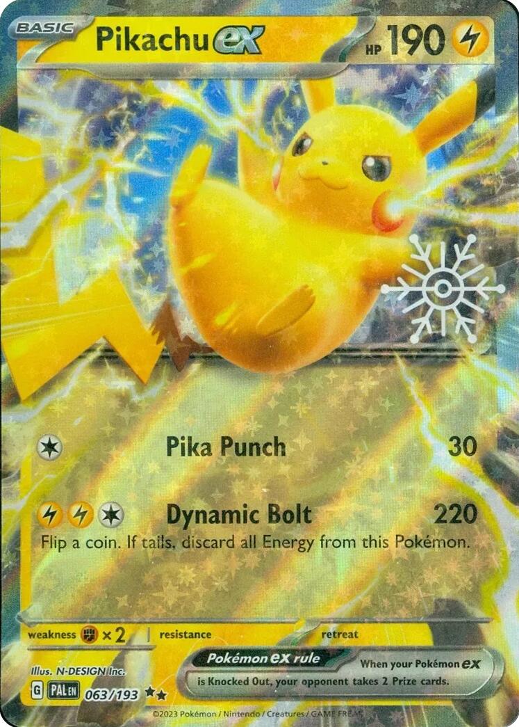 Pikachu ex (063/193) (Holiday Calendar) [Miscellaneous Cards] | GnG Games