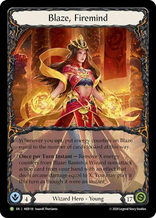 Blaze, Firemind [HER118] (Promo)  Cold Foil | GnG Games