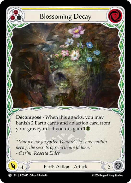 Blossoming Decay (Yellow) [ROS050] (Rosetta)  Rainbow Foil | GnG Games