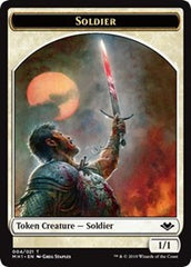 Soldier (004) // Serra the Benevolent Emblem (020) Double-Sided Token [Modern Horizons Tokens] | GnG Games