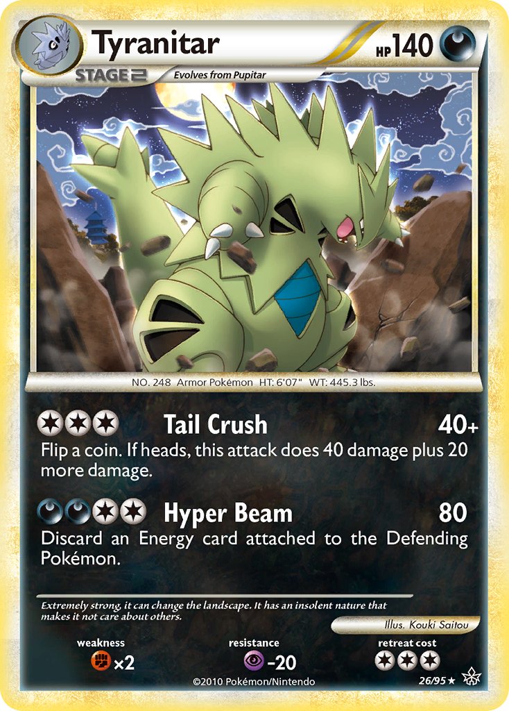 Tyranitar (26/95) (Theme Deck Exclusive) [HeartGold & SoulSilver: Unleashed] | GnG Games