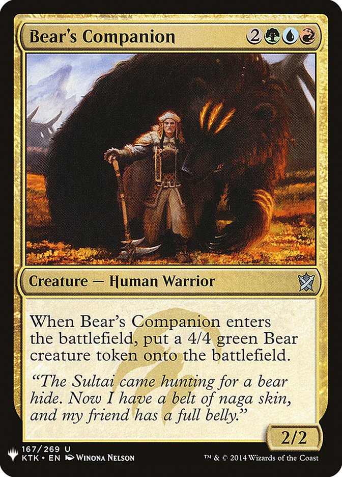 Bear's Companion [Mystery Booster] | GnG Games