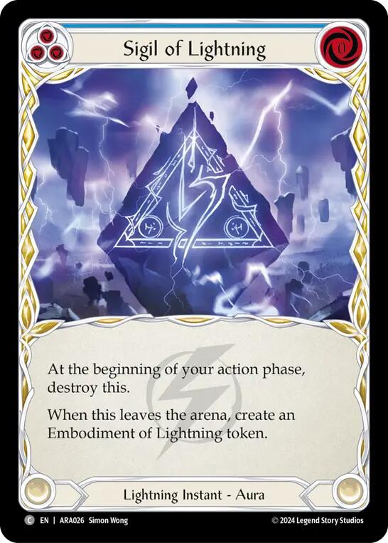 Sigil of Lightning [ARA026] (Rosetta Aurora Blitz Deck) | GnG Games