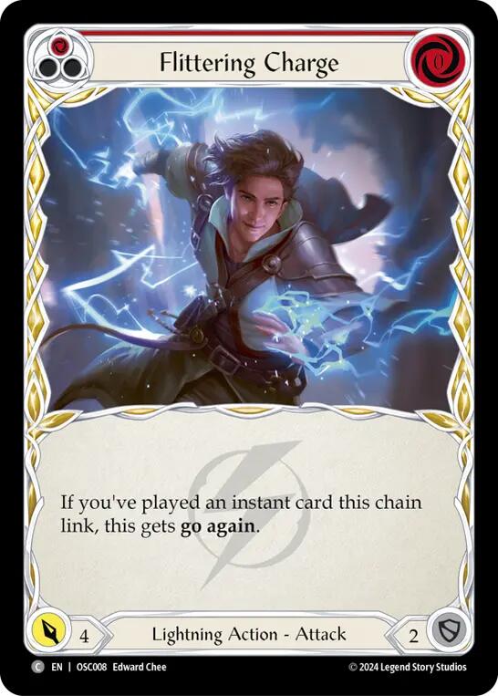 Flittering Charge (Red) [OSC008] (Rosetta Oscilio Blitz Deck) | GnG Games