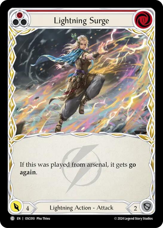 Lightning Surge (Red) [OSC010] (Rosetta Oscilio Blitz Deck) | GnG Games