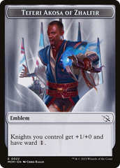 Treasure (20) // Teferi Akosa of Zhalfir Emblem Double-Sided Token [March of the Machine Tokens] | GnG Games