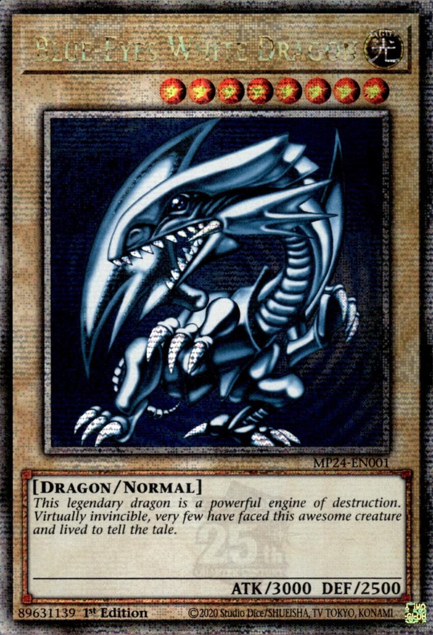 Blue-Eyes White Dragon [MP24-EN001] Quarter Century Secret Rare | GnG Games