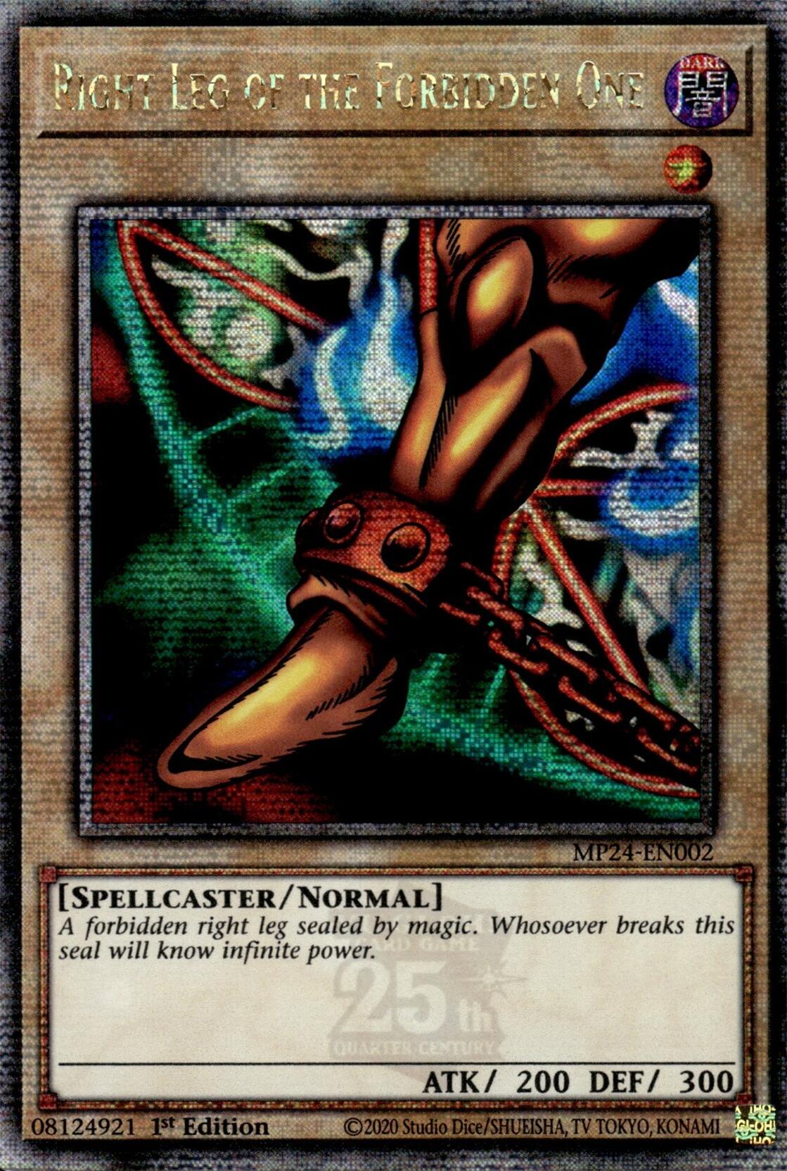 Right Leg of the Forbidden One [MP24-EN002] Quarter Century Secret Rare | GnG Games