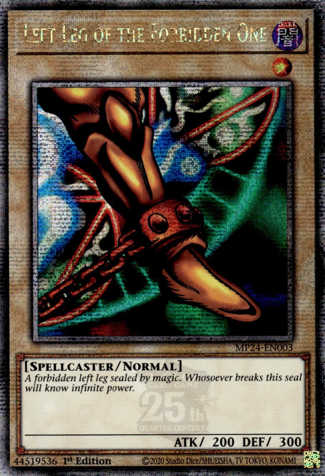 Left Leg of the Forbidden One [MP24-EN003] Quarter Century Secret Rare | GnG Games