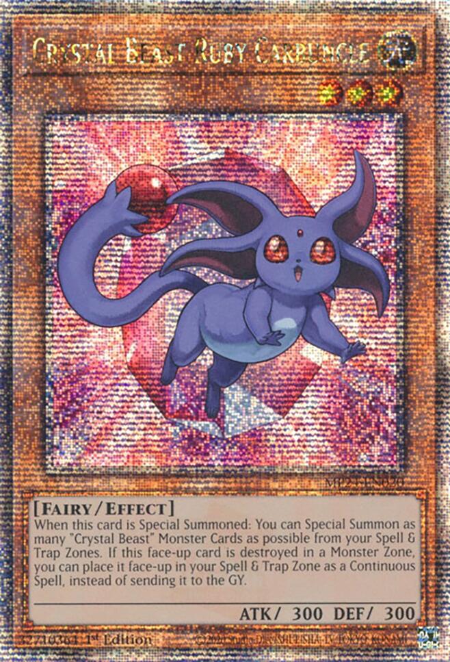 Crystal Beast Ruby Carbuncle [MP24-EN020] Quarter Century Secret Rare | GnG Games