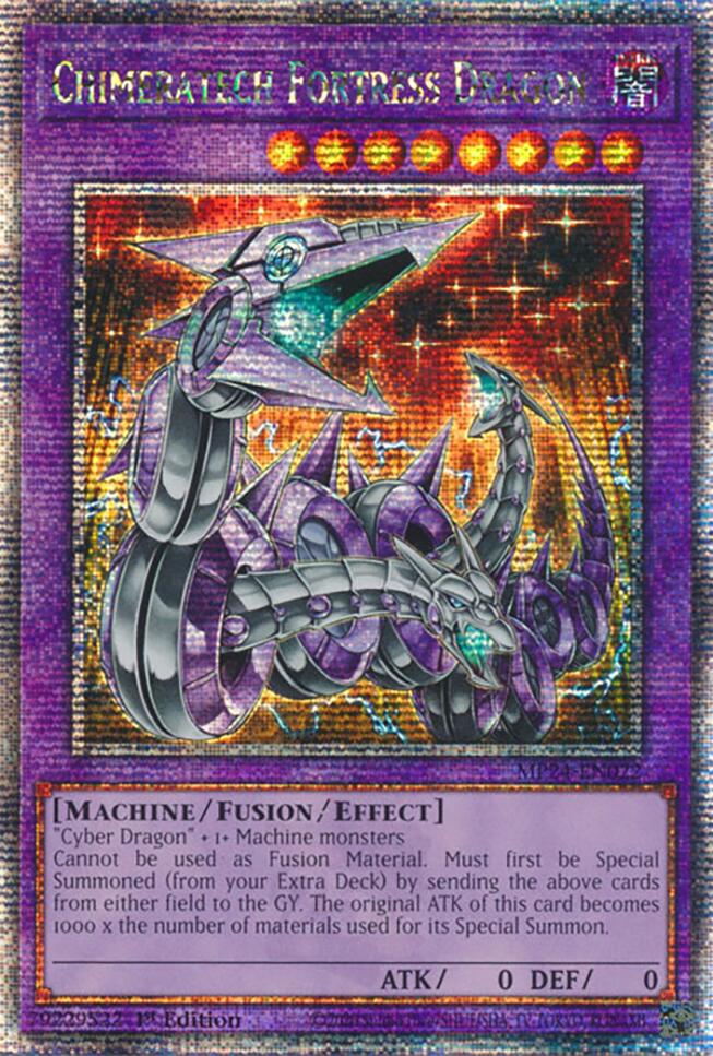 Chimeratech Fortress Dragon [MP24-EN022] Quarter Century Secret Rare | GnG Games