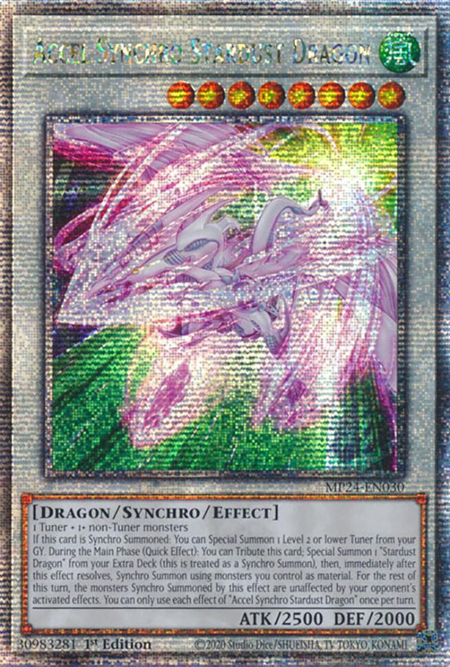 Accel Synchro Stardust Dragon [MP24-EN030] Quarter Century Secret Rare | GnG Games