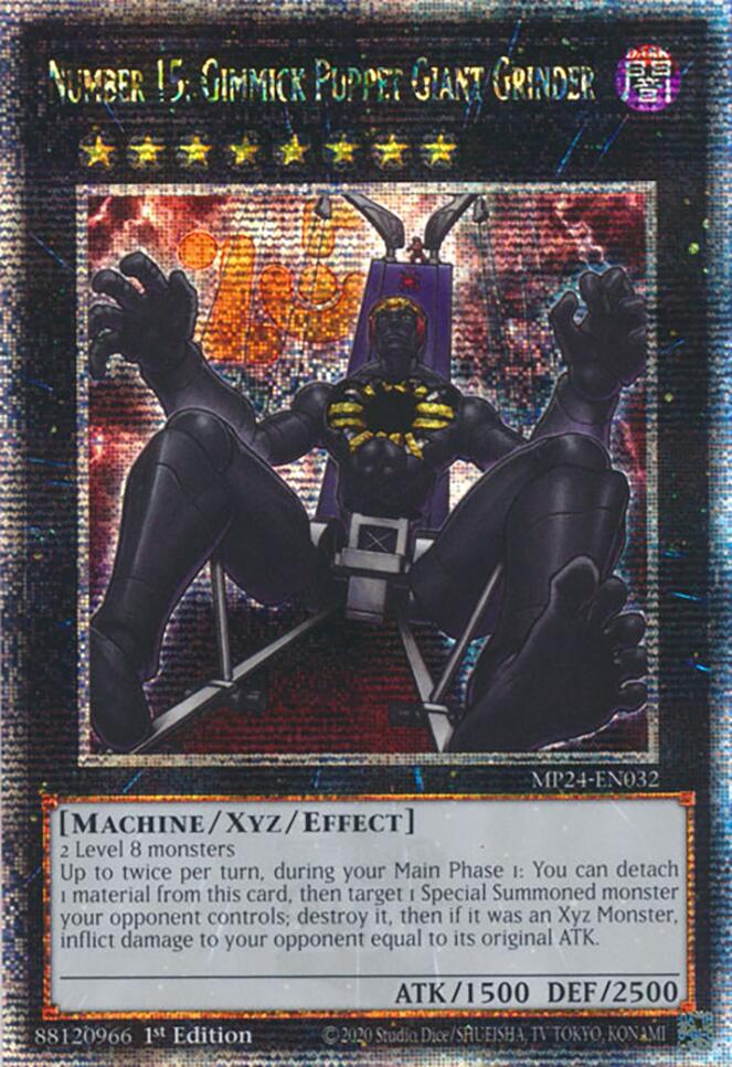 Number 15: Gimmick Puppet Giant Grinder [MP24-EN032] Quarter Century Secret Rare | GnG Games