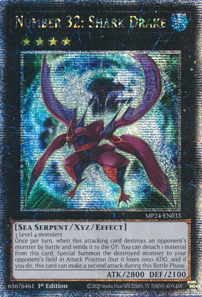 Number 32: Shark Drake [MP24-EN033] Quarter Century Secret Rare | GnG Games